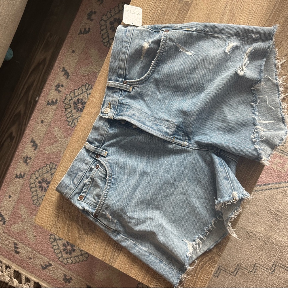 Anthropologie Agolde Parker Blue Jean Shorts